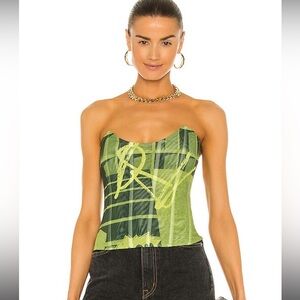 Miaou Leia Corset in Stone Green